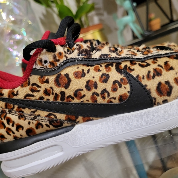 Nike Court Air Vapor Wing fur hair cheetah leopard 6.5 fearless womens - Picture 5 of 12
